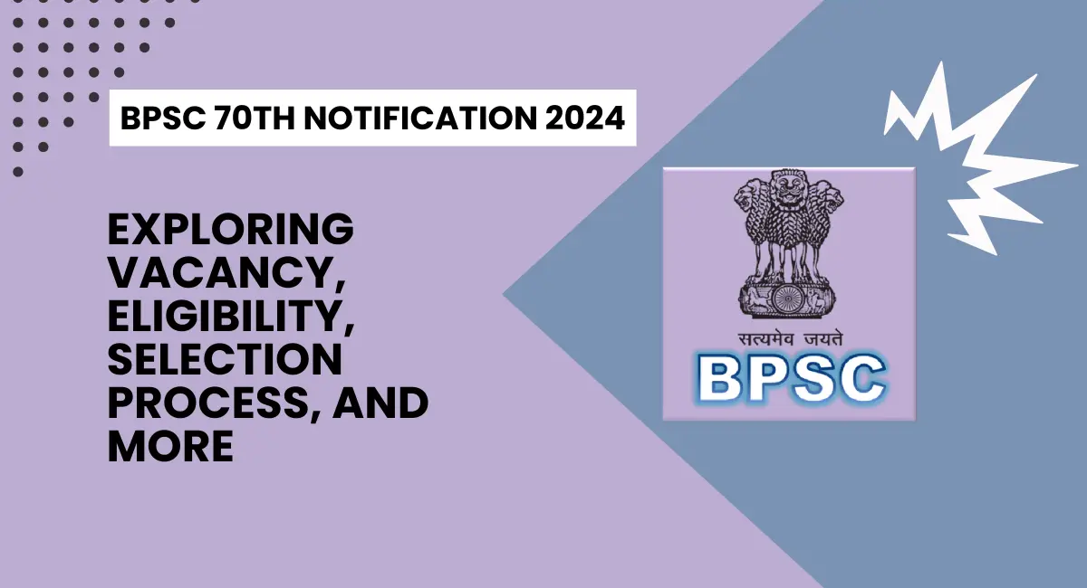 BPSC 70th Notification 2024