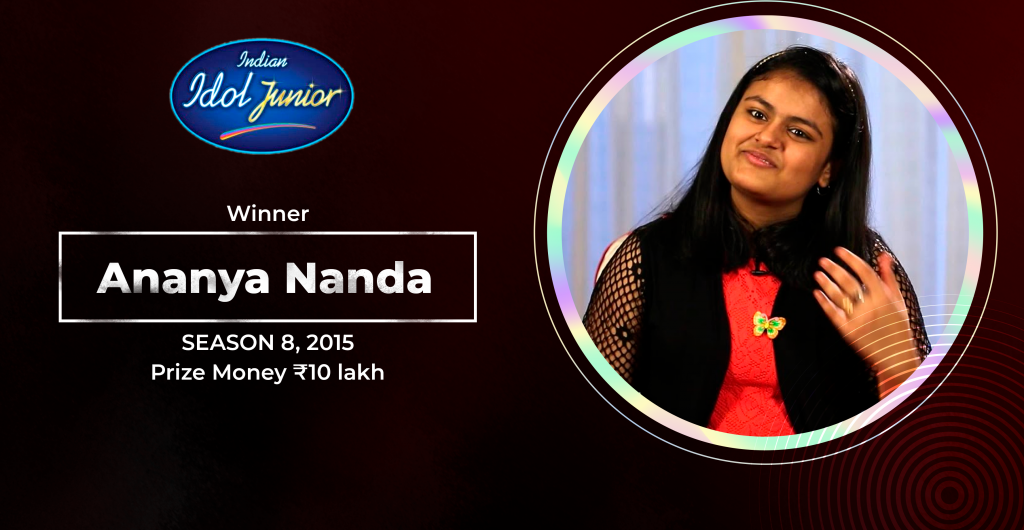 Ananya Sritam Nanda- Indian Idol 8 Winner for Junior (2015)