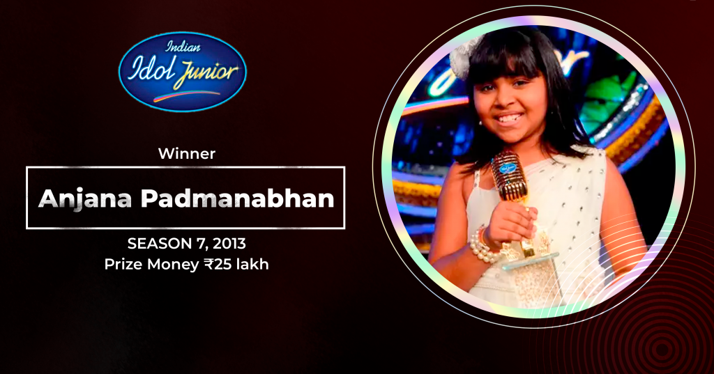 Anjana Padmanabhan- Indian Idol Season 7 Winner (2013)