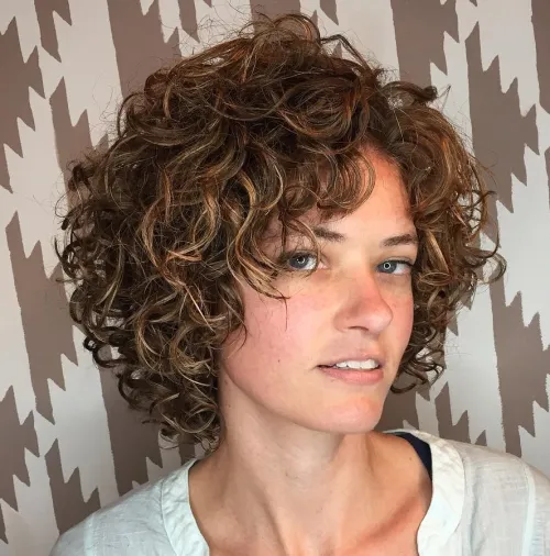 Curly Bob Cut for Girls