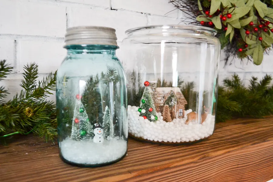 Mason Jar Snow Globe Idea